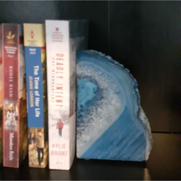 Premium Agate Medium Bookends-Blue  - Picture 3 of 4